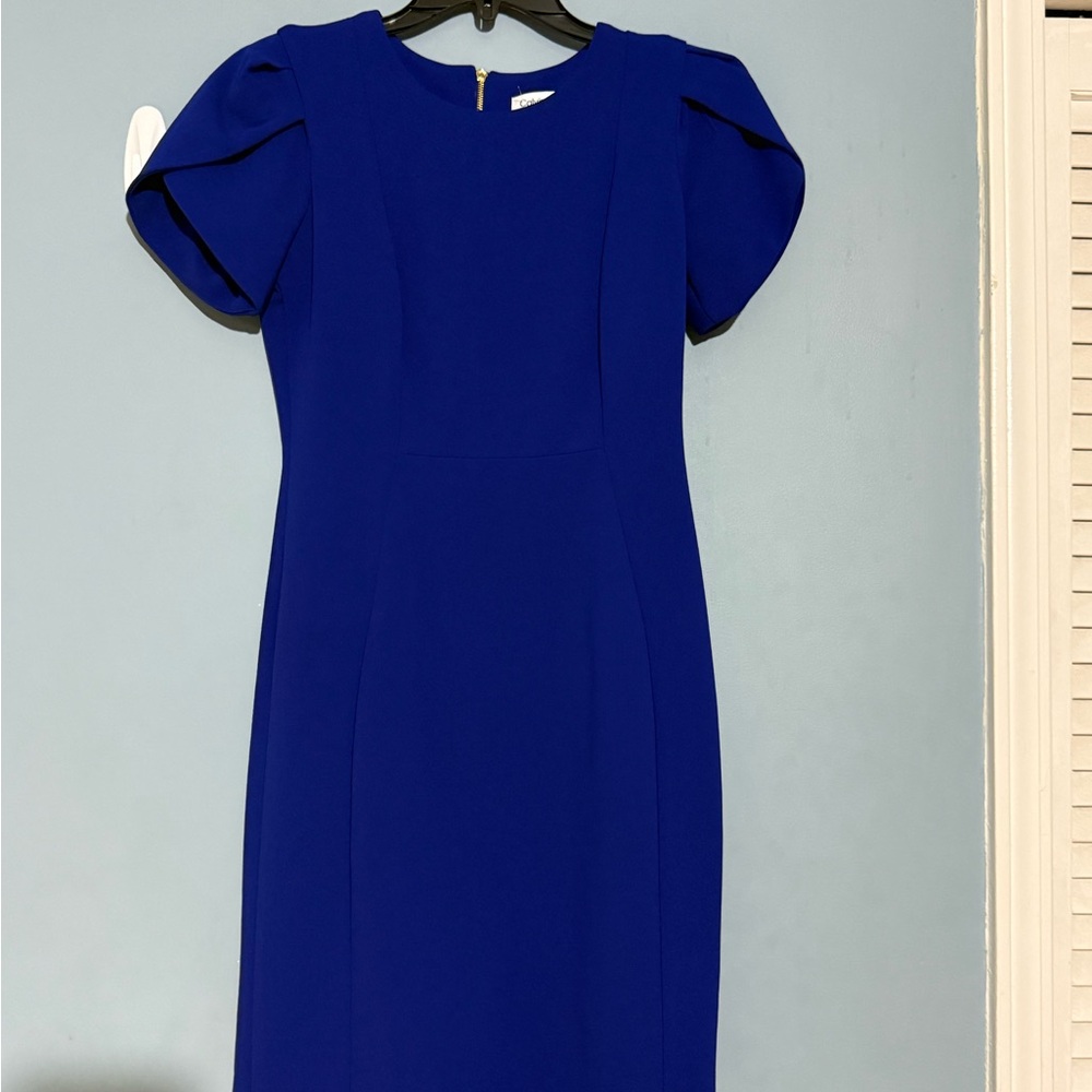 Calvin Klein Royal Blue Midi Dress - Picture 1 of 16